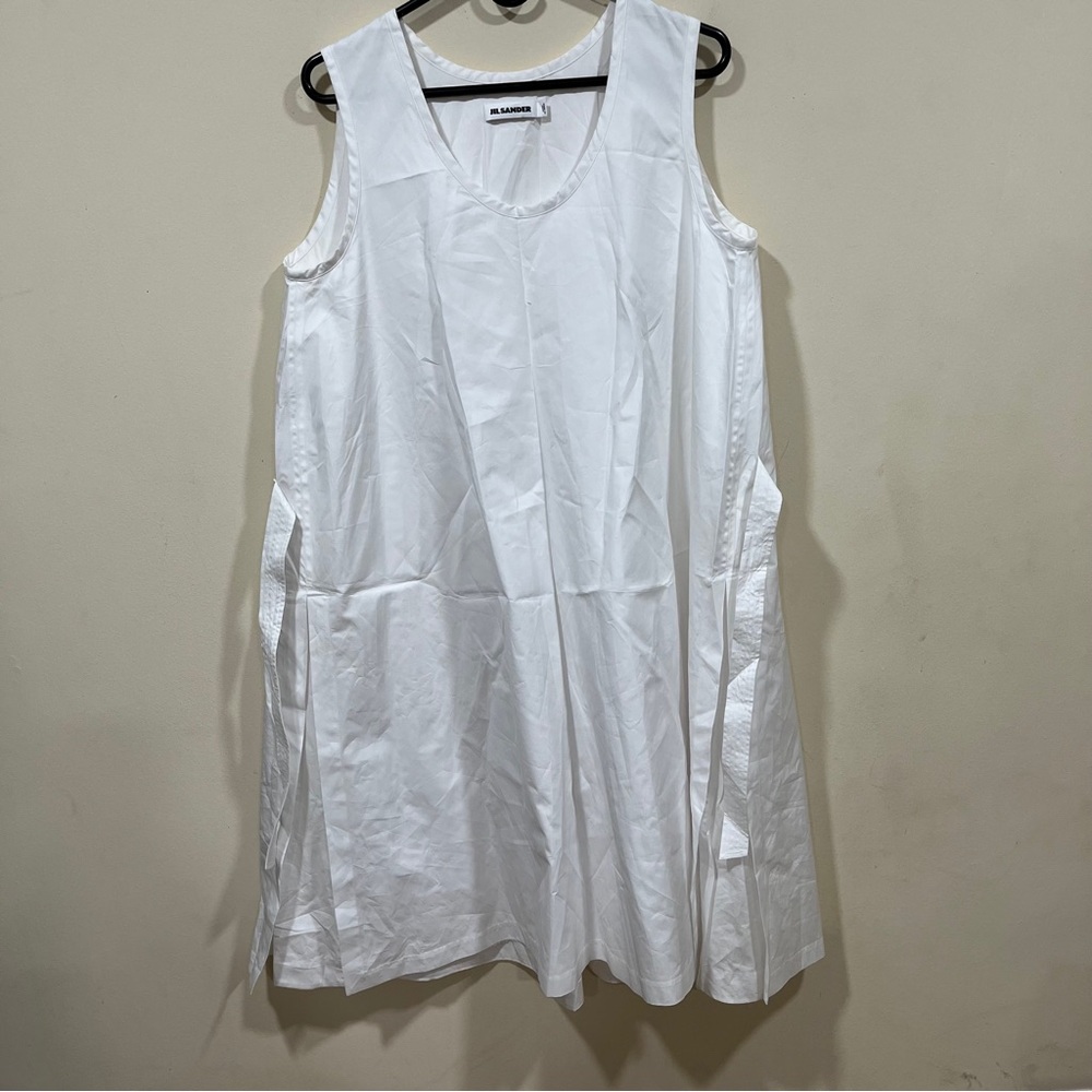 Nwot Jil Sanders Dress With Pockets White Size Ta… - image 1